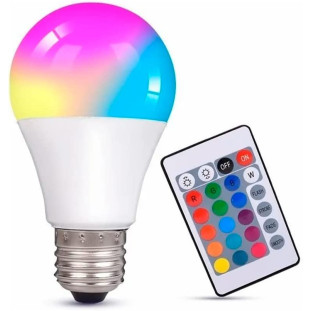 Lampada Led Bulbo 12w Bocal E27 RGB c/ Controle Remoto 