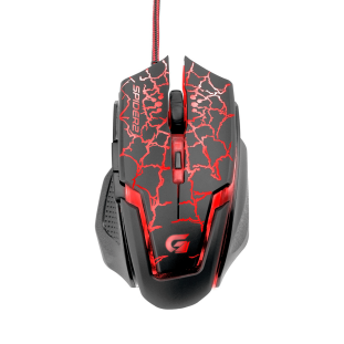 Mouse Gamer USB 3200DPI Spider 2 OM-705 Preto/Vermelho 