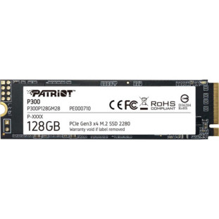 Ssd 128Gb Patriot M.2 2280 Nvme Pcie Gen3 X4 P300P128Gm28